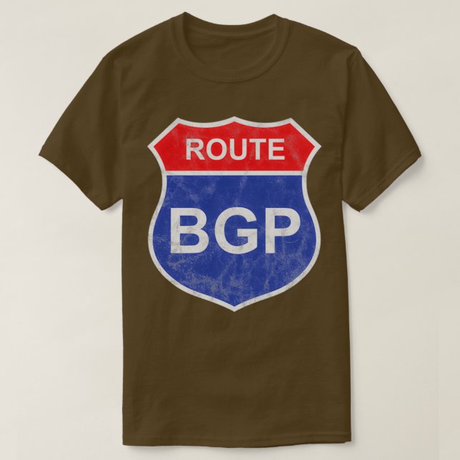 Route BGP Network IT Tech T Shirt (Design framsida)