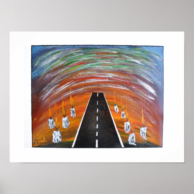 Route de souffrance / Papper (projektionsyta) Poster (Framsidan)