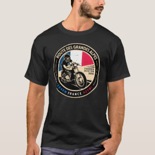 Route des Grandes Alpes   FRANKRIKE   Motorcykel T Shirt