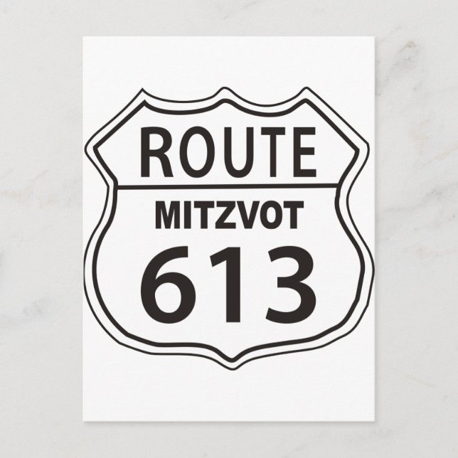 Route Mitzvot 613 Vykort (Framsida)