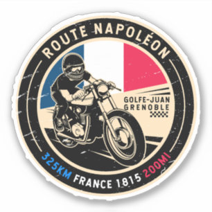 Route Napoleon   FRANKRIKE   Motorcykel Klistermärken