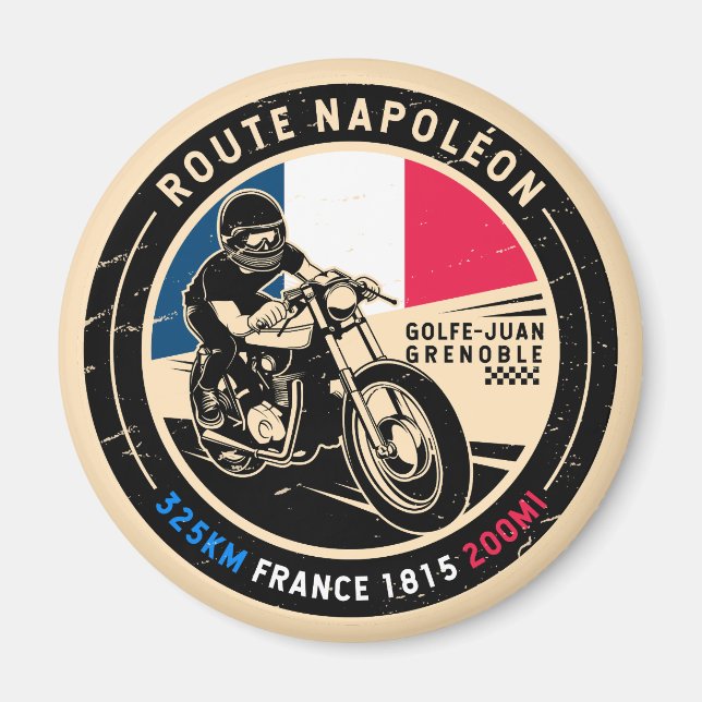 Route Napoleon | FRANKRIKE | Motorcykel Magnet (Framsidan)