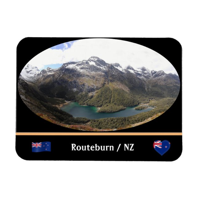 Routeburn Track, Meckenzie trekking / Nya Zeeland Magnet (Horisontell)