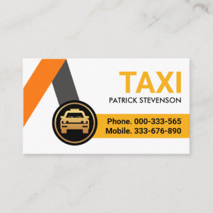 Routes Driver för gult Taxi Visitkort