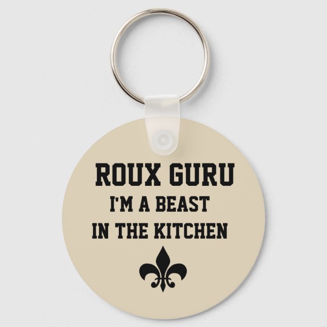 Roux Guru Rougarou Funny Louisiana Keychain Nyckelring (Framsida)