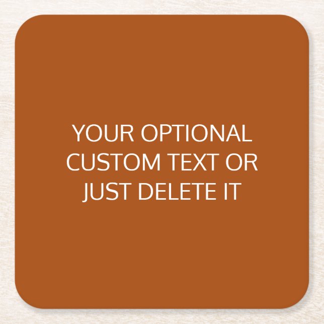 Roux solid färg trendig cocsvans party palett underlägg papper kvadrat (Framsidan)