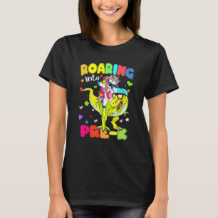 Rovande förK Unicorn Riding T Rex Dinosaur back t Shirt