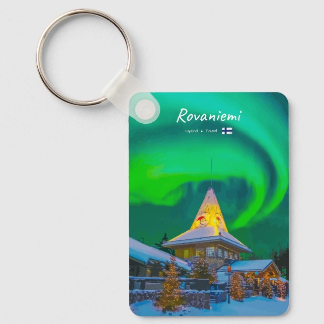 Rovaniemi, Finland - Magic Aurora Classic Nyckelring (Framsida)
