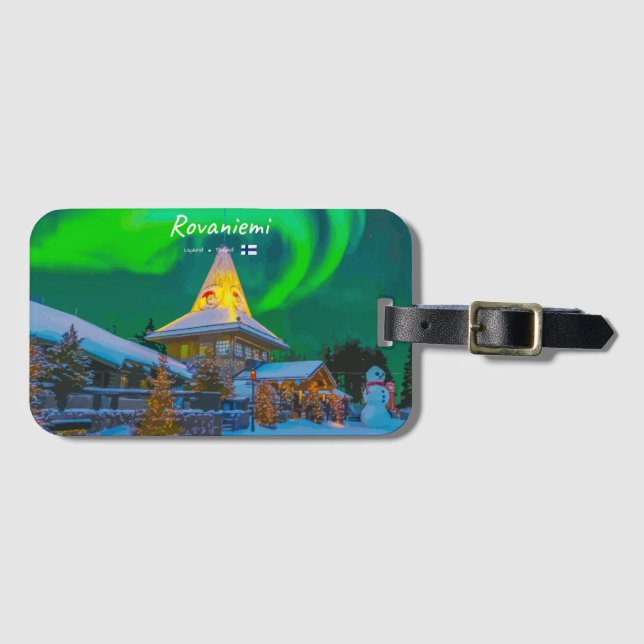Rovaniemi, Finland - Magisk Aurora Bagagebricka (Framsida horisontal)