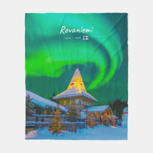 Rovaniemi, Finland - Magisk Aurora Fleecefilt