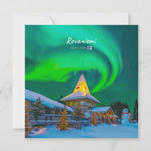 Rovaniemi, Finland - Magisk Aurora Inbjudningar