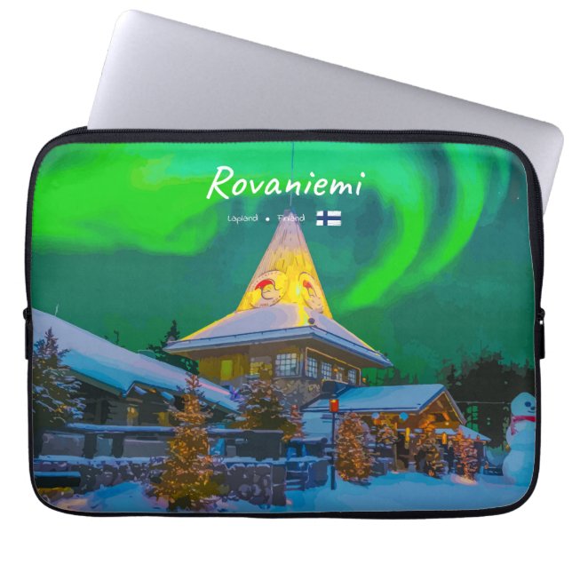 Rovaniemi, Finland - Magisk Aurora Laptop Fodral (Framsidan)