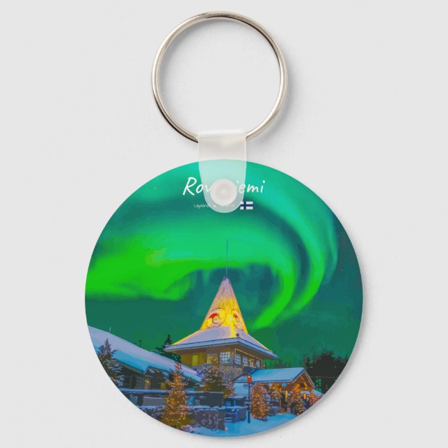 Rovaniemi, Finland - Magisk Aurora  Nyckelring (Framsida)