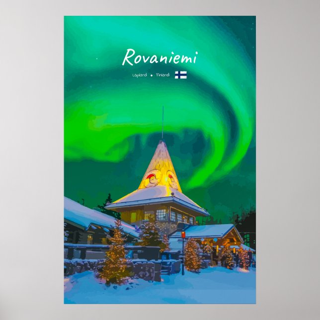 Rovaniemi, Finland - Magisk Aurora Poster (Framsidan)
