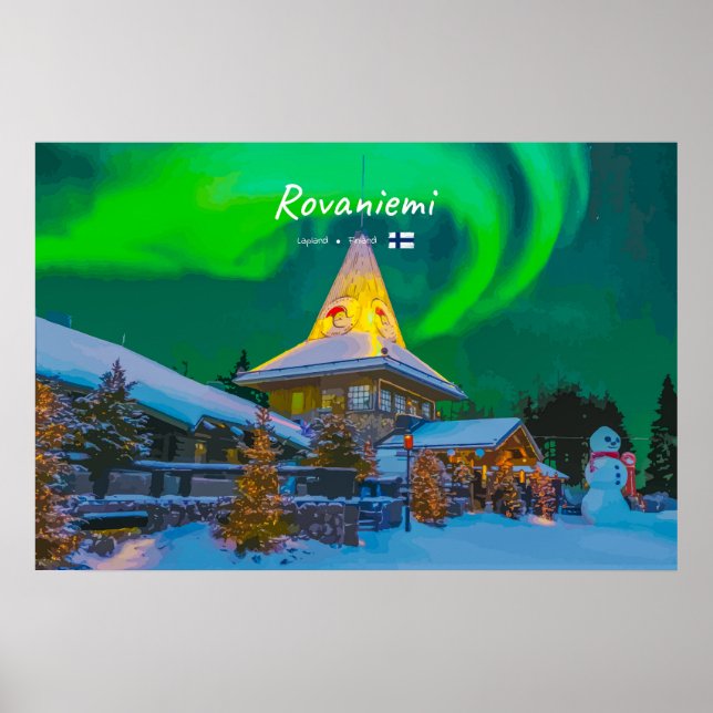 Rovaniemi, Finland - Magisk Aurora Poster (Framsidan)