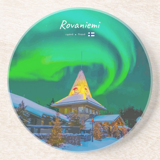 Rovaniemi, Finland - Magisk Aurora Underlägg (Framsidan)