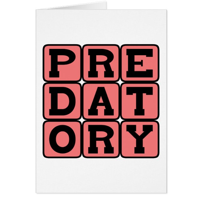 rovdjur, huvudjägare hälsningskort (Framsidan)