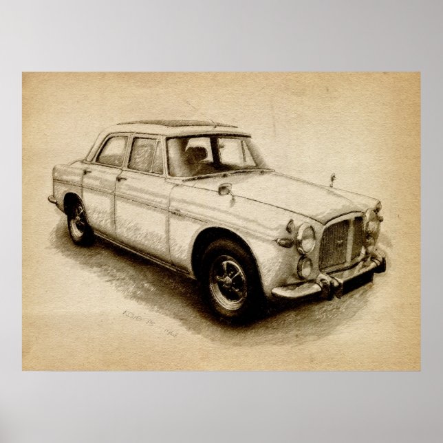 Rover P5 1968 Poster (Framsidan)