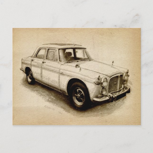 Rover P5 1968 Vykort (Framsida)