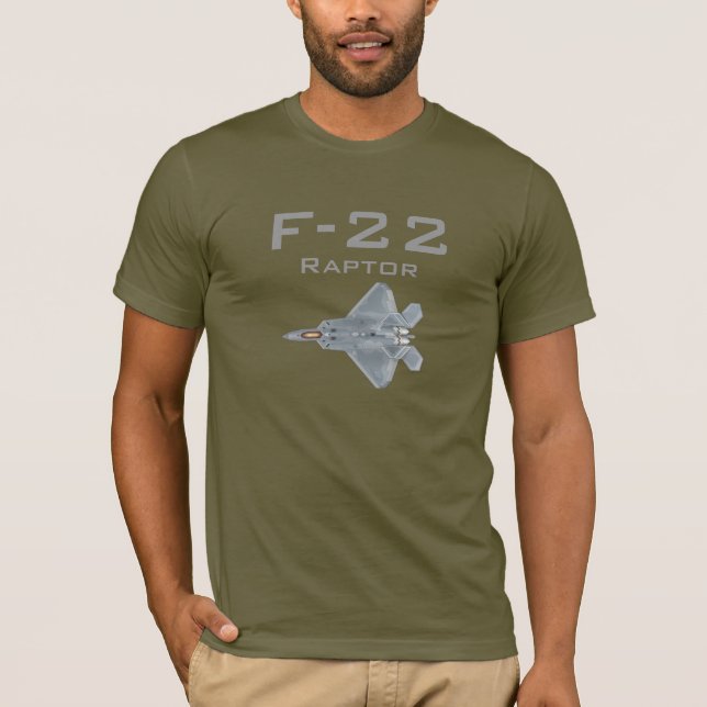 Rovfågel F-22 T Shirt (Framsida)