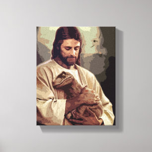 Rovfågel Jesus Canvastryck