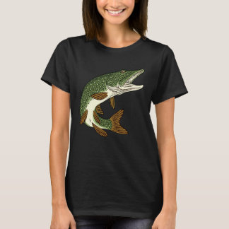 Rovfisk fiske gädda motiv för anglers och t shirt