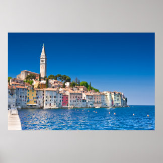 Rovinj-fototryck eller poster. Adriatiska havet ku Poster