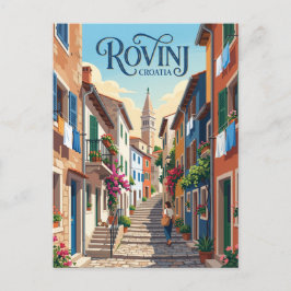 Rovinj Gamla Stan Gränd Kroatien Vykort