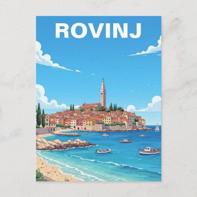 Rovinj Kroatien Travel Vykort (Framsida)