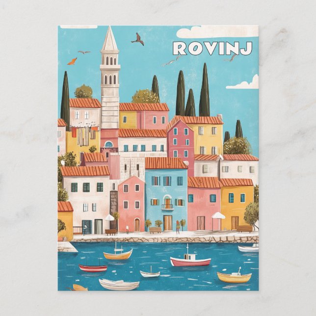 Rovinj Kroatien Travel Vykort (Framsida)