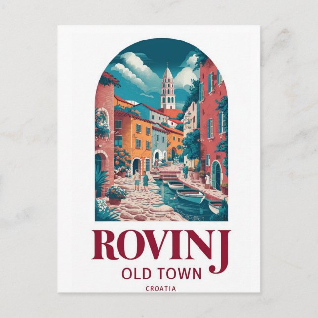 Rovinj, Kroatien - vykort för kustbevakning (Framsida)