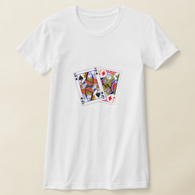 Rövkyskande Pinochle-spelande  T-shirt (Laydown)