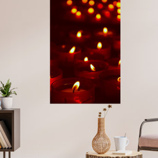 Rövljus som brinner i vigil fototryck