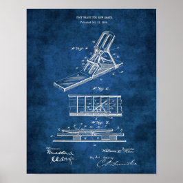 Row Boat Foot Brace Patent 1889 Poster