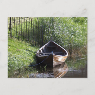 ROW BOAT RIVER NATURE GRASSES LAND SCENERY VYKORT