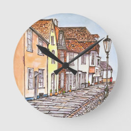 Row Of Houses Rund Klocka