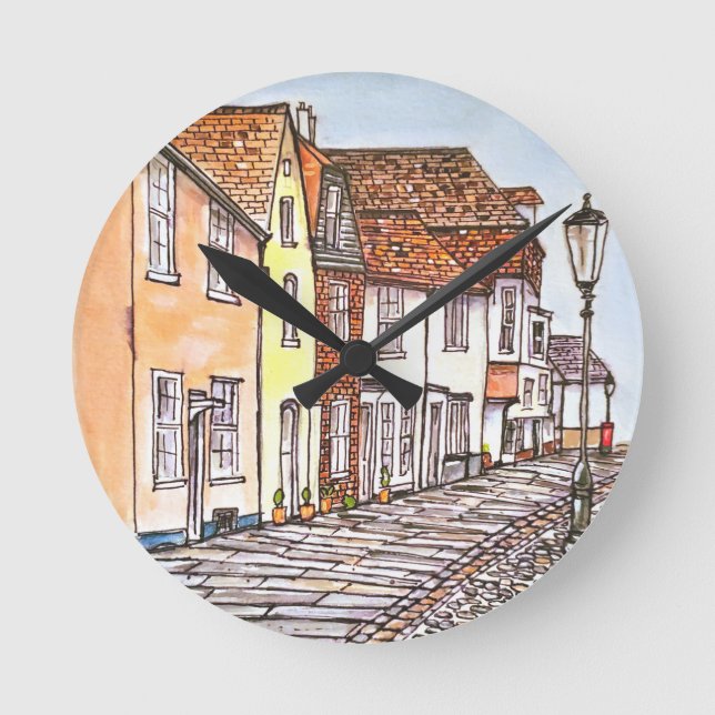 Row Of Houses Rund Klocka (Framsida)