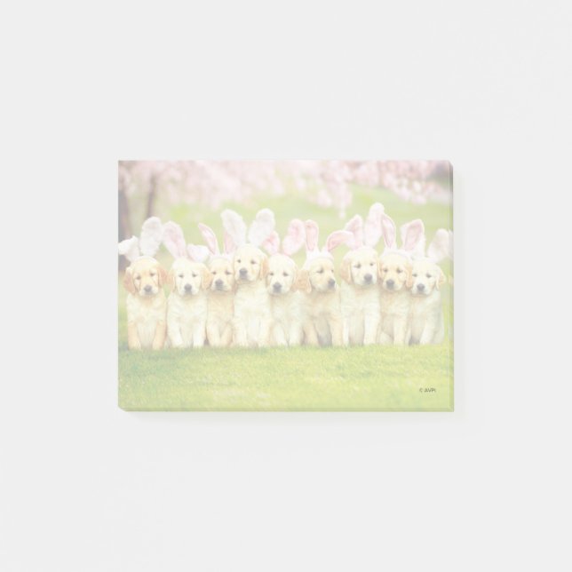 Row of Puppy Bunnies Post-it Block (Framsida)