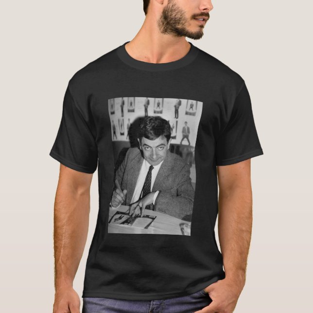 Rowan Atkinson Mr Bean signering autograf session  T Shirt (Framsida)