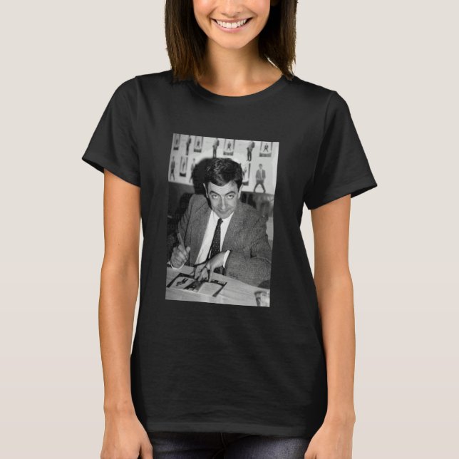 Rowan Atkinson Mr Bean Signering Autograf Session  T Shirt (Framsida)