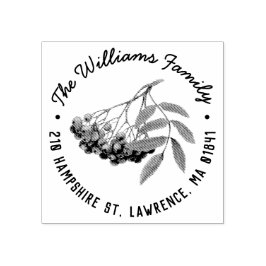 Rowan Berry Gren Returadress Frimärke Stämpel