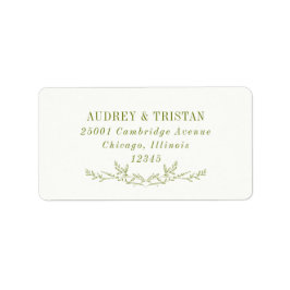 ROWAN Botanical Return Address Label Adressetikett
