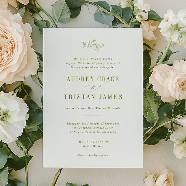 ROWAN | Botanical Wedding Invitation Inbjudningar (Skapare uppladdad)
