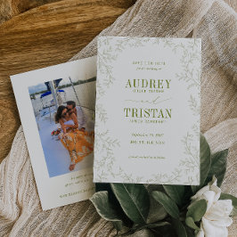 ROWAN Botanical Wedding Photo Spara Datumet