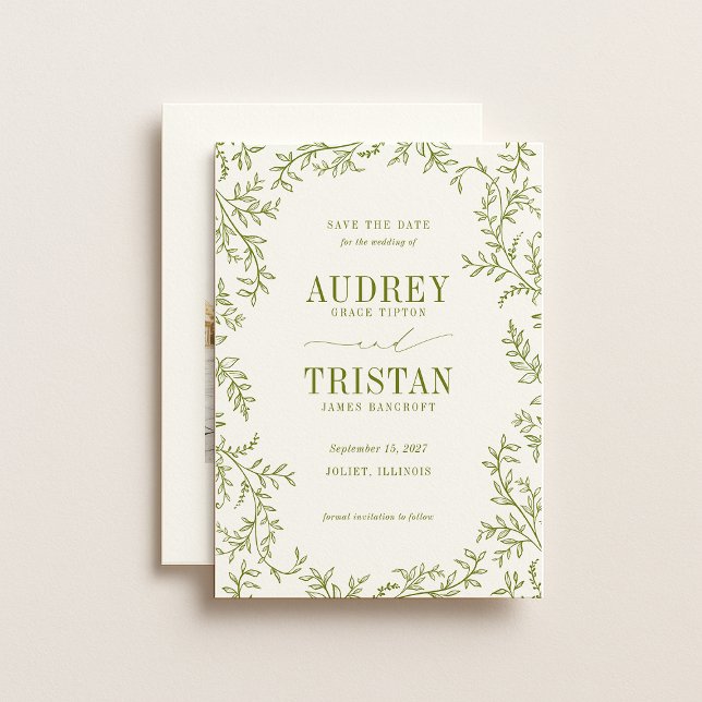 ROWAN Botanical Wedding Photo Spara Datumet (Skapare uppladdad)