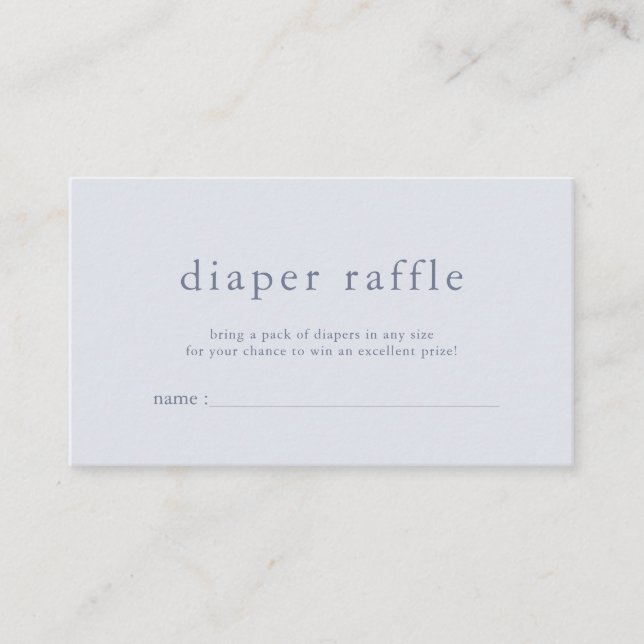 ROWAN Boy Blue Diaper Raffle Card Tilläggskort (Framsida)