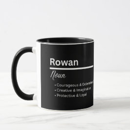 Rowan Boy Name Definition Personalized Mug Mugg
