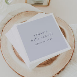 ROWAN Classic Boy Blue Rustic Simple Baby Shower Pappersservett