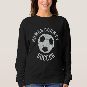 Rowan County Fotboll Retro Distressed 90-talet Vin T Shirt