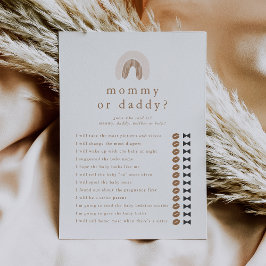 ROWAN Gissa vem Mamma pappa Baby Shower Game Card Inbjudningar